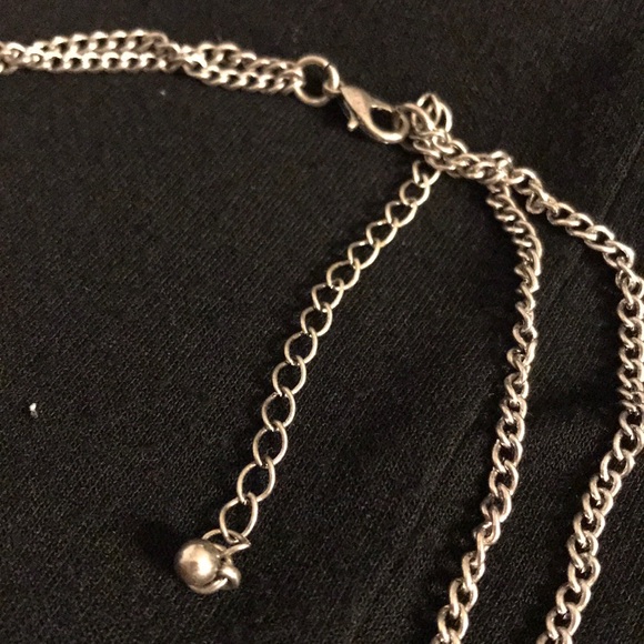 Blue and silver layered necklace - Picture 3 of 4